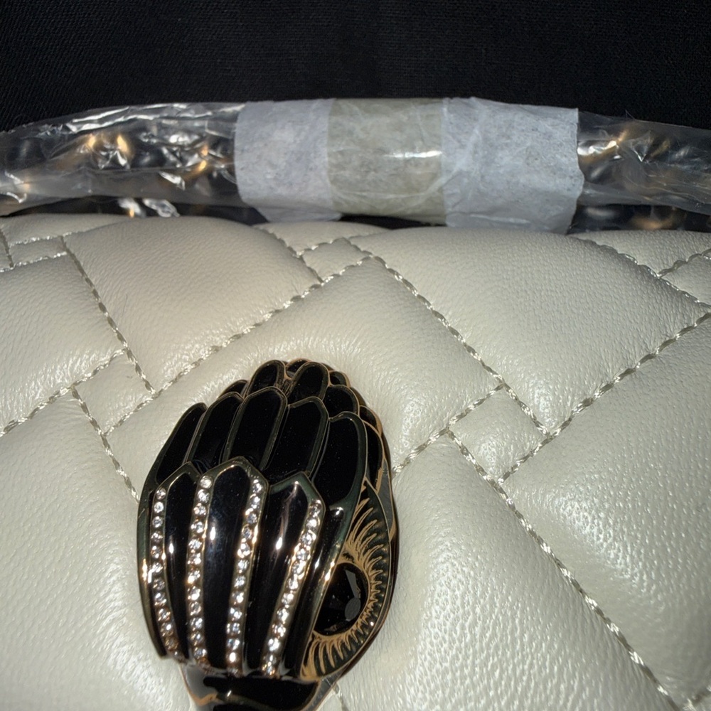 Kurt Geiger Two-Tone Quilted Crossbody — Cream and Black Bag NWT RARE - Picture 4 of 10